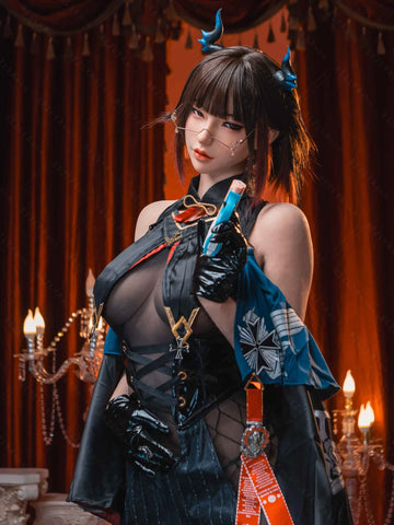 S4056-162cm(5.4ft)-39.5kg 2.2u B Cup Asian Real ROS Silicone flat chest Chinese Sex Doll｜AITIA Doll