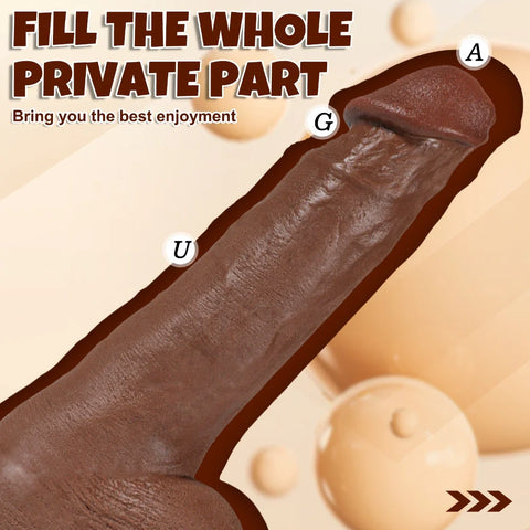M231-Ultra realistic Black Shemale Male Torso TPR Dildo|In Stock Xingse-11.02''