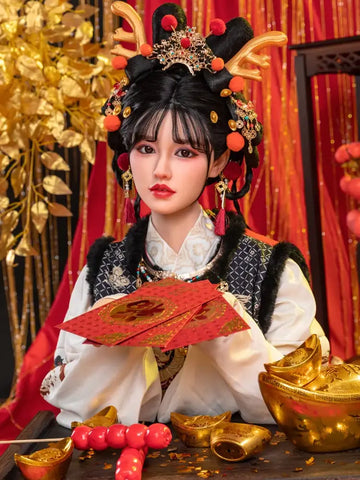 S650-169cm/5ft5(36kg) C Cup Wushi Happy Year theme Silicone Chinese Sex Doll｜Starpery Doll