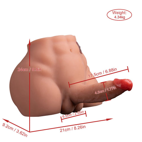 M239-Electric Male Ass Torso Adult Toys|xingse-9.56lb 6.88″ Dildo