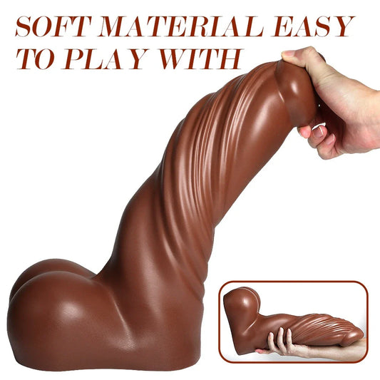 M229-TPR Dildo Shemale Black Male Torso|In Stock Xingse-9.69''
