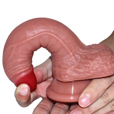 D001  (19cm)dildo in silicone per torso maschile riuscire attivo