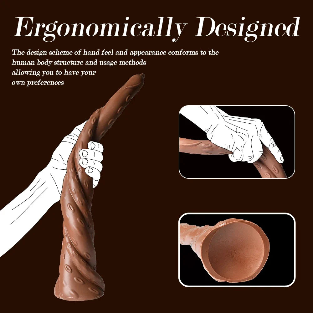 M230-TPR Black Male Torso Shemale Dildo |In Stock Xingse-17.5''