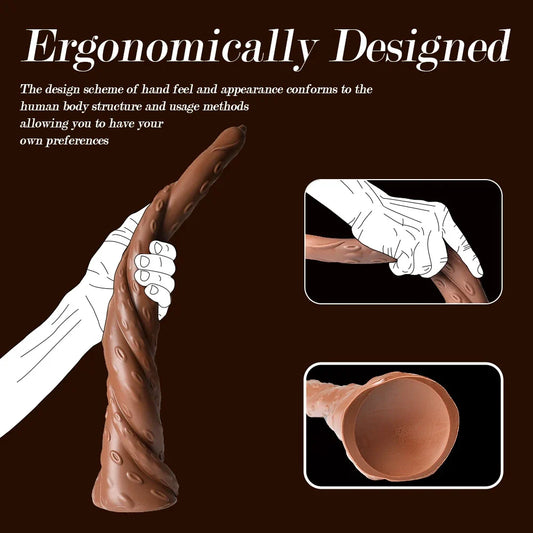 M230-TPR Black Male Torso Shemale Dildo |In Stock Xingse-17.5''