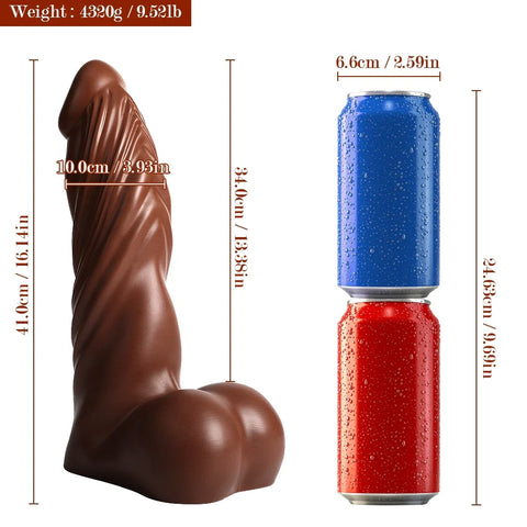 M229-TPR Dildo Shemale Black Male Torso|In Stock Xingse-9.69''
