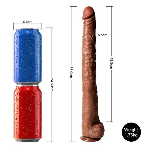 M233-Extra Long Pink Glans Male Torso TPR Dildo|In Stock Xingse-22.05''