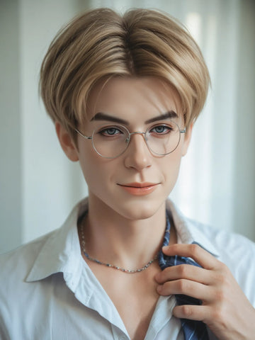 S2218—7.1in Dildo Chinese Femboy life size Male Sex Doll Electric Penis - SY Doll-160cm/5ft2-45.5kg