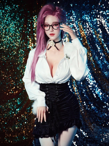 S684-171cm/5ft6 D Cup Silicone Thin Pink Hair Teen Sex Doll｜Starpery Doll