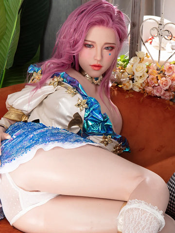 S684-171cm/5ft6 D Cup Silicone Thin Pink Hair Teen Sex Doll｜Starpery Doll