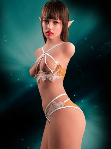 H14-(64.6lb) Andrea Anime Sex Doll Torso with Flat Chest|Silicone Head Torso Pro