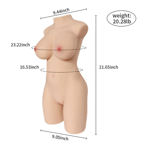 H209-($30 cheaper than buying individually)Curvy Lightweight Sex doll torso +Big Dick combination|Xingse