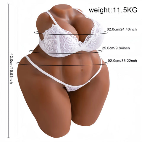 H203-Black Ebony BBW Sex Doll Torso|Xingse-25.3lb