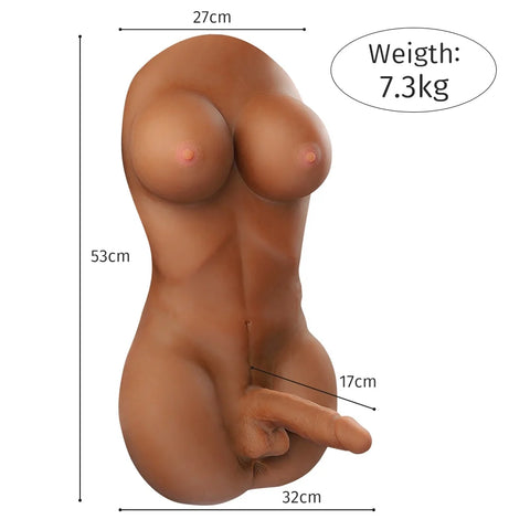 H220-Femboy Shemale&Trans Sex Dolls Torso Dildo|xingse-16.1lb 6.69inch Dildo