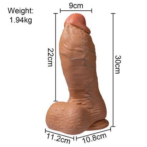 M234-Male Torso Super Huge Penis TPR Dildo|In Stock Xingse-8.66''