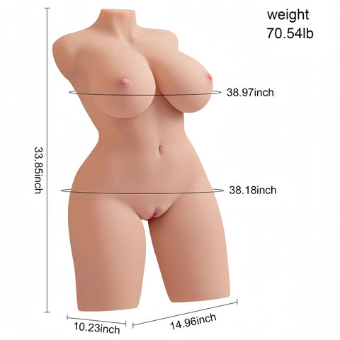 H245- Best Robot Sex Doll LifeSize Torso Vibrating & Sucking|xingse-70.54lb