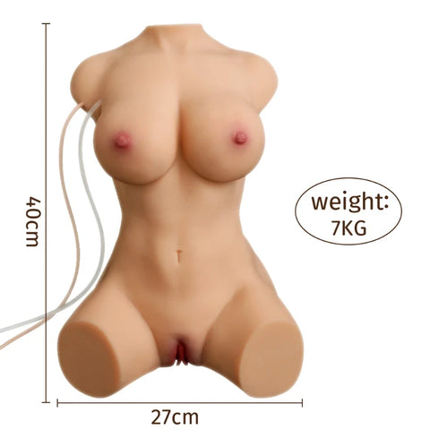 H205-Vibrating & Sucking Robot Sex Doll Torso|xingse-15.4lb/16.14inch