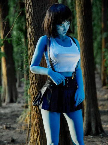 S50-158cm(5ft2)-38.5kg D Cup Tifa Fantasy Silicone Head Alien Sex Doll|Climax Doll