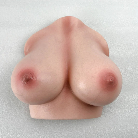 M32-Cinnamon Silicone Mammary Intercourse Sex Toy Titjob Boob Job Breast Sex Titty Fucking-3.9lb/Full Bust: 20.9inch