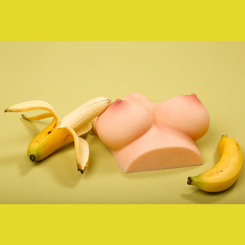 M29-Yellow Silicone Mammary Intercourse Sex Toy Titjob Boob Job Breast Sex Titty Fucking-3.9lb/Full Bust: 20.9inch