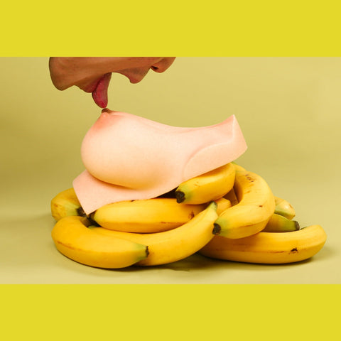 M29-Yellow Silicone Mammary Intercourse Sex Toy Titjob Boob Job Breast Sex Titty Fucking-3.9lb/Full Bust: 20.9inch