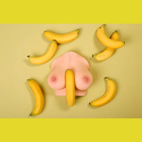 M29-Yellow Silicone Mammary Intercourse Sex Toy Titjob Boob Job Breast Sex Titty Fucking-3.9lb/Full Bust: 20.9inch