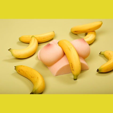 M29-Yellow Silicone Mammary Intercourse Sex Toy Titjob Boob Job Breast Sex Titty Fucking-3.9lb/Full Bust: 20.9inch