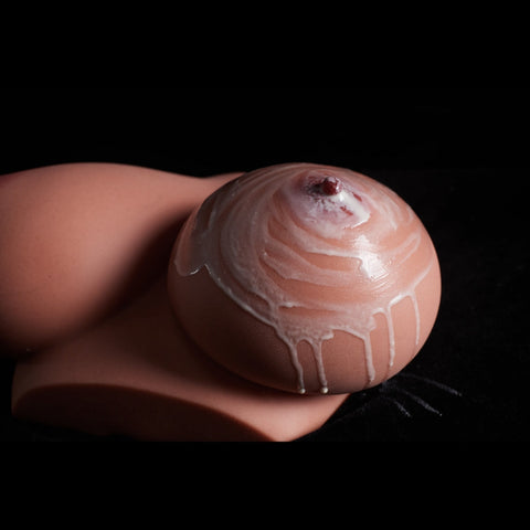 M17-Black Silicone  Boob Job Breast Sex Titty Fucking Mammary Intercourse Sex Toy Titjob-14.8lb/Full Bust: 33.8inch