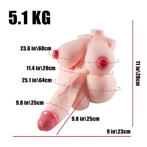 M269- BBW shemale Hentai Femboy Huge Cock Trans Sex Torso | MRL-11.02LB 9.8inch Dildo