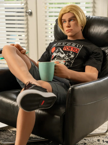 S3377-Femboy Muscular Blond Short Hair TPE Male Sex Doll | Doll Forever 170cm/5ft7(40kg)