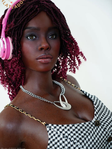 S3280-ROS Hottie Ebony Black Silicone Best AI Sex Doll | Galatea doll 163cm D Cup