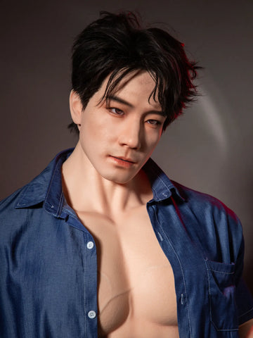 S3313-175cm/5ft9-49kg Full Size Hair transplant Asian ROS Sex With Silicone Male Sex Doll | Qita doll