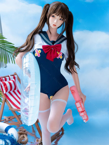 S4082-159cm(5.3ft)-31.5kg 2.2cf B Cup ROS Silicone Asian Adult Chinese flat chest Anime Sex Doll【ChunMoMo】｜AITIA Doll
