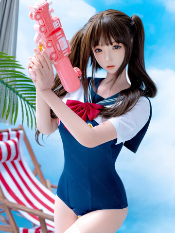 S4082-159cm(5.3ft)-31.5kg 2.2cf B Cup ROS Silicone Asian Adult Chinese flat chest Anime Sex Doll【ChunMoMo】｜AITIA Doll