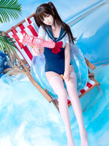 S4082-159cm(5.3ft)-31.5kg 2.2cf B Cup ROS Silicone Asian Adult Chinese flat chest Anime Sex Doll【ChunMoMo】｜AITIA Doll