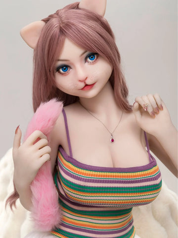 S255-156cm/5ft1-32kg E Cup Ultra-Realistic Furry Sex Doll with Animal Earsy Silicon Head TPE Body｜Dolls Castle