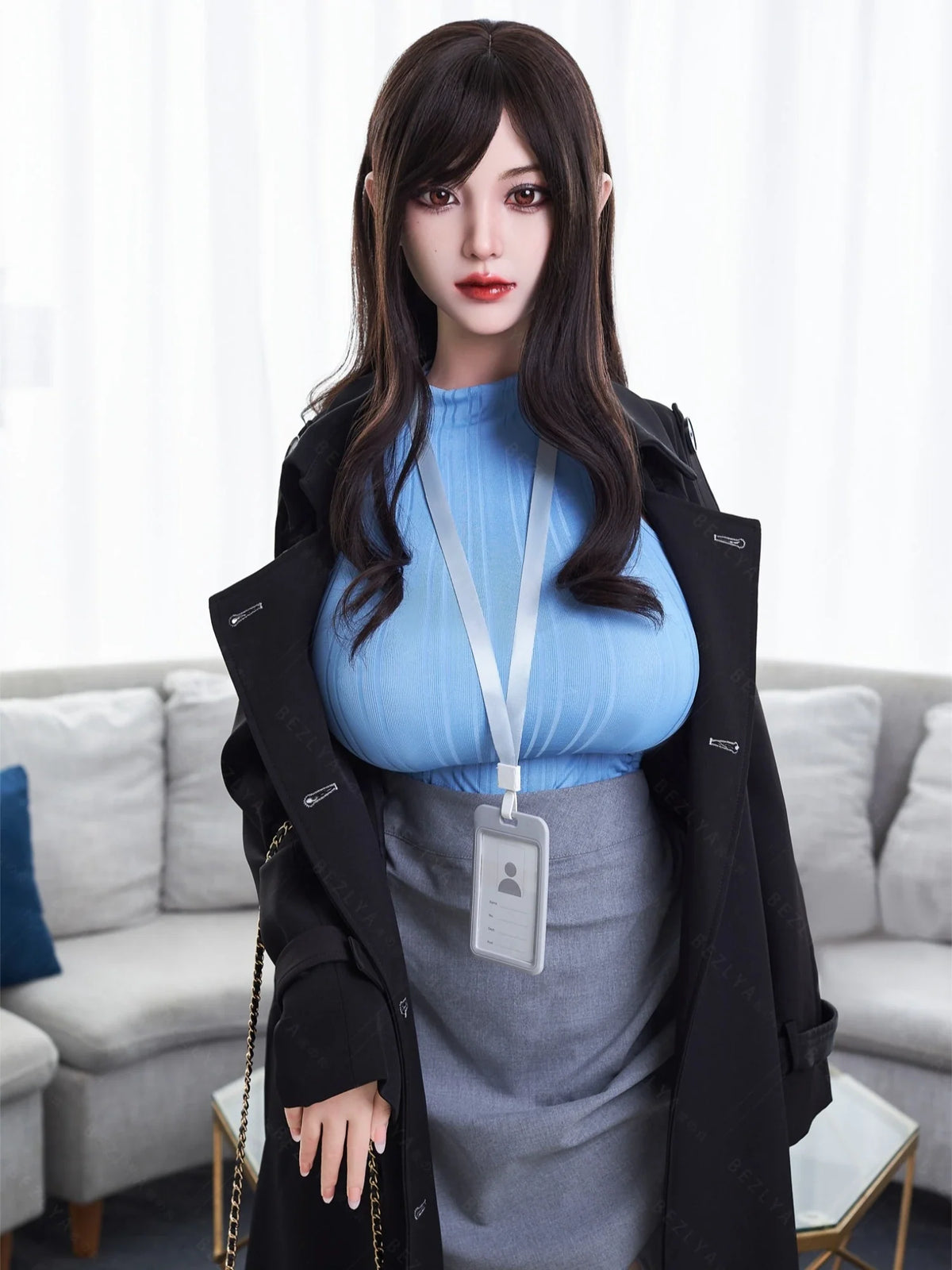 S4086-161cm(5.28ft)-32.8kg 2.2 I Cup Asian Real Silicone Japanese Office Lady Sex Doll – Professional Attire Love Doll｜AITIA Doll