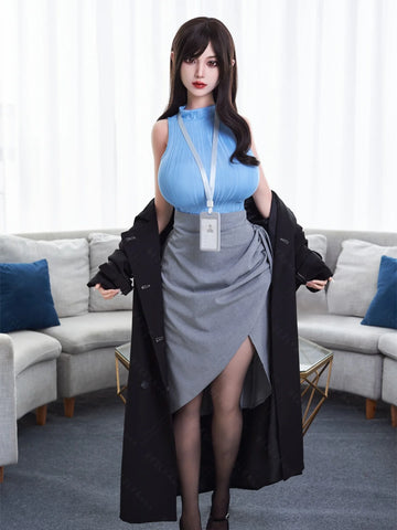 S4086-161cm(5.28ft)-32.8kg 2.2 I Cup Asian Real Silicone Japanese Office Lady Sex Doll – Professional Attire Love Doll｜AITIA Doll