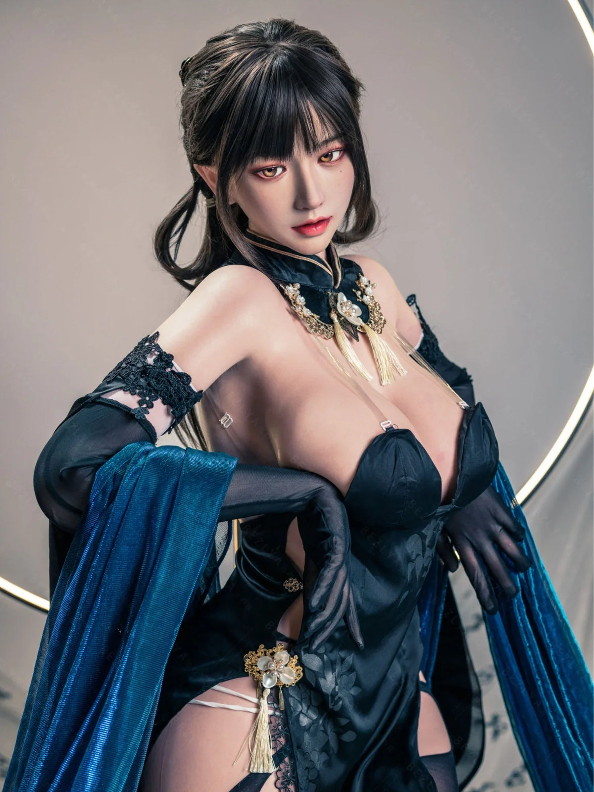 S3450-Ink Moon Sorceress – Silicone Asian Exotic Mini Sex Doll for Men｜Bezlya Doll 155cm(5.12ft)-34.5kg 2.1 I Cup