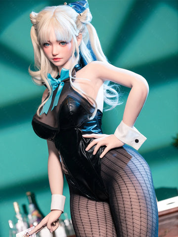 S4076-155Mcm(5.1ft)-38kg 2.2cf E Cup Mini Silicone White Twin Tails Japanese Cosplay Sex Doll｜AITIA Doll