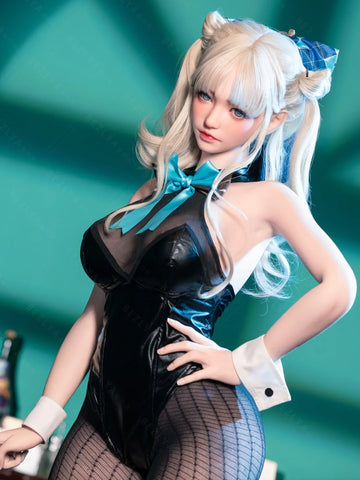 S4076-155Mcm(5.1ft)-38kg 2.2cf E Cup Mini Silicone White Twin Tails Japanese Cosplay Sex Doll｜AITIA Doll