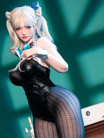 S4076-155Mcm(5.1ft)-38kg 2.2cf E Cup Mini Silicone White Twin Tails Japanese Cosplay Sex Doll｜AITIA Doll