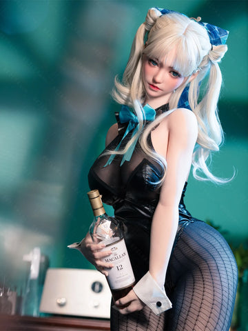 S4076-155Mcm(5.1ft)-38kg 2.2cf E Cup Mini Silicone White Twin Tails Japanese Cosplay Sex Doll｜AITIA Doll