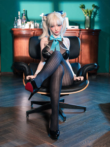 S4076-155Mcm(5.1ft)-38kg 2.2cf E Cup Mini Silicone White Twin Tails Japanese Cosplay Sex Doll｜AITIA Doll