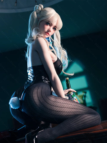 S4076-155Mcm(5.1ft)-38kg 2.2cf E Cup Mini Silicone White Twin Tails Japanese Cosplay Sex Doll｜AITIA Doll