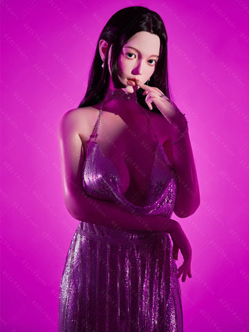 S4075-163cm(5.4ft)-37kg 2.2cf E Cup Mini Japanese Silicone Celebrity Anime Sex Doll Life Size｜AITIA Doll