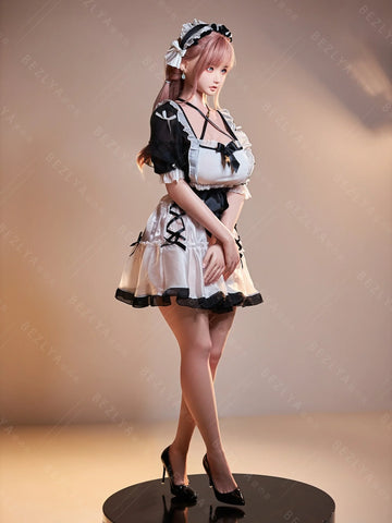 S3442-Pink Twin Tails Maid Style Japanese Silicone Japanese Cosplay Sex Doll With 3 Love Holes Young Sex Doll｜Bezlya Doll 155cm(5.12ft)-34.5kg 2.1 I Cup