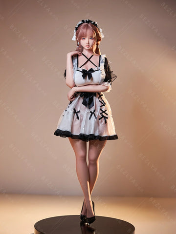 S3442-Pink Twin Tails Maid Style Japanese Silicone Japanese Cosplay Sex Doll With 3 Love Holes Young Sex Doll｜Bezlya Doll 155cm(5.12ft)-34.5kg 2.1 I Cup