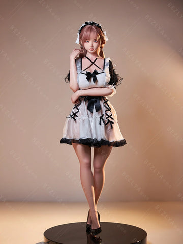 S3442-Pink Twin Tails Maid Style Japanese Silicone Japanese Cosplay Sex Doll With 3 Love Holes Young Sex Doll｜Bezlya Doll 155cm(5.12ft)-34.5kg 2.1 I Cup