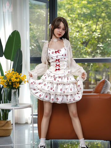 S207-158cm/5ft2-27kg B Cup Silicon Sexual flat chest Asian Sex Doll｜Castle Doll