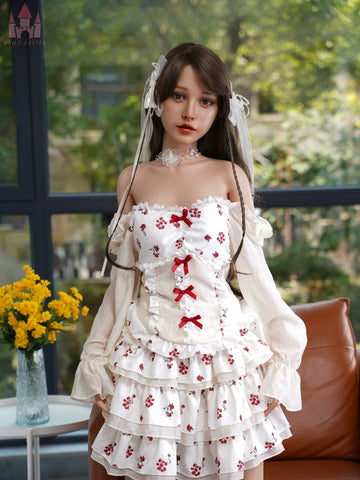S207-158cm/5ft2-27kg B Cup Silicon Sexual flat chest Asian Sex Doll｜Castle Doll
